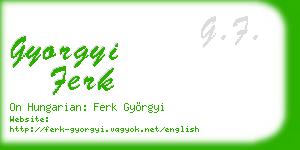 gyorgyi ferk business card